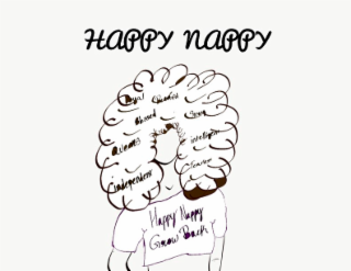 THE LITERAL ELEMENT “HAPPY NAPPY” AT THE TOP OF THE CARTOON DRAWING logo