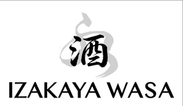 THE LITERAL ELEMENTS OF THE MARK ARE THE WORDS "IZAKAYA WASA" AND A JAPANESE KANJI CHARACTER MEANING "SAKE" OR "ALCOHOL." logo