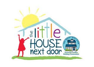 THE LITTLE HOUSE NEXT DOOR THE HOUSE NEXT DOOR NURTURING FAMILIES BUILDING COMMUNITIES logo