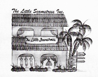 THE LITTLE SEAMSTRESS INC. THE LITTLE SEAMSTRESS ALTERATIONS DROP OFF DRESS MAKING ART GALLERY FASHION FABRICS logo