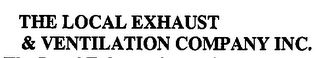 THE LOCAL EXHAUST & VENTILATION COMPANY INC. logo