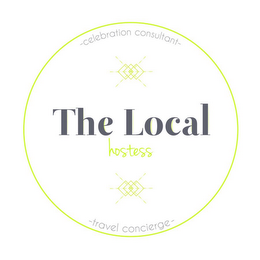 THE LOCAL HOSTESS CELEBRATION CONSULTANT TRAVEL CONCIERGE logo
