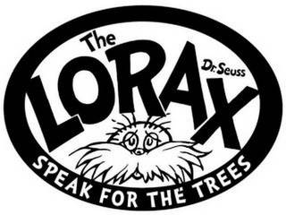 THE LORAX SPEAK FOR THE TREES DR. SEUSS logo