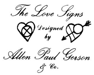 THE LOVE SIGNS DESIGNED BY ALLEN PAUL GERSON & CO. logo