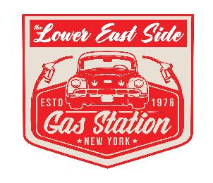 THE LOWER EAST SIDE GAS STATION NEW YORK ESTD 1976 logo