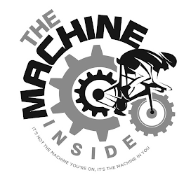 THE MACHINE INSIDE IT'S NOT THE MACHINEYOU'RE ON, IT'S THE MACHINE IN YOU logo