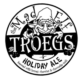 THE MAD ELF TROEGS HOLIDAY ALE BREWED WITH HONEY, CHERRIES & CHOCOALTE MALT logo