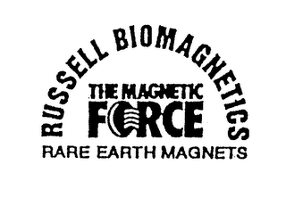 THE MAGNETIC FORCE RUSSELL BIOMAGNETICS RARE EARTH MAGNETS logo