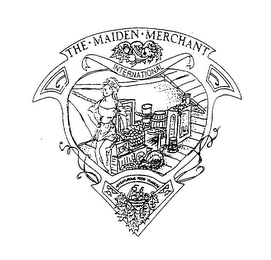 THE MAIDEN MERCHANT INTERNATIONAL ADVENTUROUS FOOD TRADERS logo