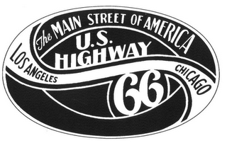 THE MAIN STREET OF AMERICA U.S. HIGHWAY66 LOS ANGELES CHICAGO logo