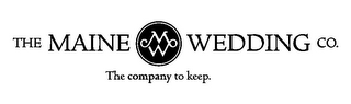 THE MAINE WEDDING CO. M W THE COMPANY TO KEEP. logo