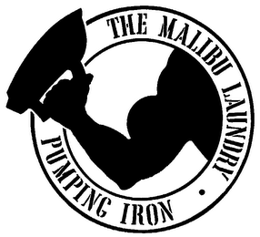 THE MALIBU LAUNDRY.PUMPING IRON logo