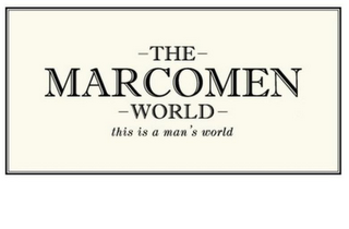 THE MARCOMEN WORLD THIS IS A MAN'S WORLD logo