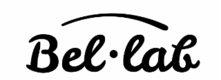 THE MARK CONSISTS OF THE STYLIZED WORDING "BEL LAB" IN A CURSIVE SCRIPT FONT WITH A DOT BETWEEN THE TWO WORDS, AND A CURVED ARC DESIGN ELEMENT POSITIONED ABOVE THE TEXT. logo