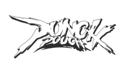 THE MARK CONSISTS OF THE STYLIZED WORDING "PUNCH POUCH" IN AN AGGRESSIVE BRUSHSTROKE-STYLE FONT WITH DYNAMIC JAGGED LETTERING AND EXTENDED GRAPHIC STROKES SURROUNDING THE WORDING, CREATING AN ENERGETIC AND IMPACTFUL VISUAL APPEARANCE. THE OVERALL MARK CONVEYS MOTION, INTENSITY, FLAVOR IMPACT, AND BOLD BEVERAGE BRANDING ASSOCIATED WITH READY-TO-DRINK BEVERAGES. logo