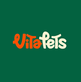 THE MARK CONSISTS OF THE STYLIZED WORDING “VITAPETS”. THE PORTION “VITA” APPEARS IN A ROUNDED, PLAYFUL FONT IN ORANGE COLOR, WHILE THE PORTION “PETS” APPEARS IN A SIMILAR ROUNDED, PLAYFUL FONT IN CREAM COLOR. THE WORDING IS SET AGAINST A DARK GREEN BACKGROUND. THE DARK GREEN BACKGROUND REPRESENTS BACKGROUND ONLY AND IS NOT CLAIMED AS A FEATURE OF THE MARK. logo