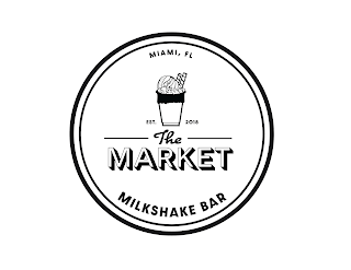 THE MARKET MILKSHAKE BAR EST. 2018 MIAMI, FL logo