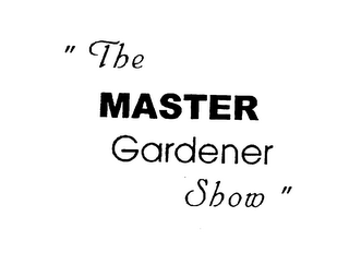 THE MASTER GARDENER SHOW logo