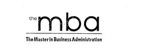 THE MBA THE MASTER IN BUSINESS ADMINISTRATION logo