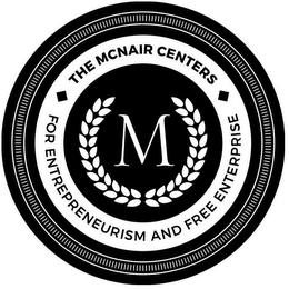 THE MCNAIR CENTERS FOR ENTREPRENEURISM AND FREE ENTERPRISE M logo