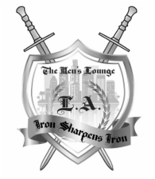 THE MEN'S LOUNGE L.A. IRON SHARPENS IRON logo