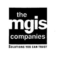 THE MGIS COMPANIES SOLUTIONS YOU CAN TRUST logo