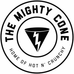 THE MIGHTY CONE HOME OF HOT N' CRUNCHY logo