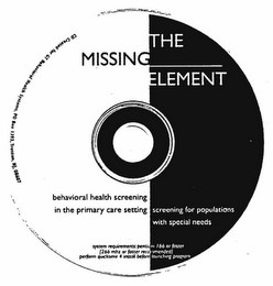 THE MISSING ELEMENT logo