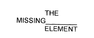THE MISSING ELEMENT logo
