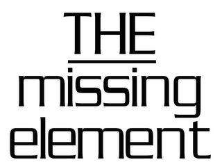 THE MISSING ELEMENT logo