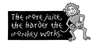 THE MORE JUICE, THE HARDER THE MONKEY WORKS. logo