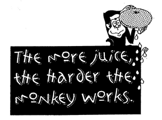 THE MORE JUICE, THE HARDER THE MONKEY WORKS. logo