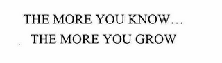 THE MORE YOU KNOW...THE MORE YOU GROW logo