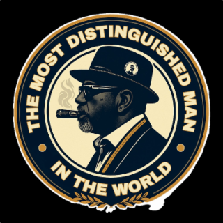 THE MOST DISTINGUISHED MAN IN THE WORLD logo