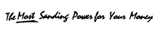 THE MOST SANDING POWER FOR YOUR MONEY logo