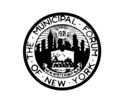 THE MUNICIPAL FORUM OF NEW YORK 1938 NEW AMSTERDAM 1626 logo