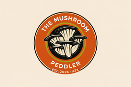 THE MUSHROOM PEDDLER EST. 2026 ATX logo