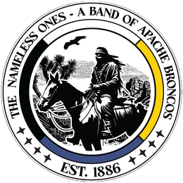 THE NAMELESS ONES - A BAND OF APACHE BRONCOS EST. 1886 logo