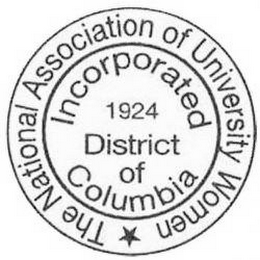 THE NATIONAL ASSOCIATION OF UNIVERSITY WOMEN INCORPORATED 1924 DISTRICT OF COLUMBIA logo