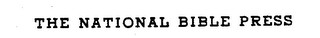 THE NATIONAL BIBLE PRESS logo