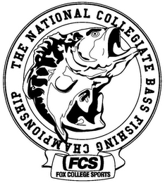 THE NATIONAL COLLEGIATE BASS FISHING CHAMPIONSHIP FCS FOX COLLEGE SPORTS logo