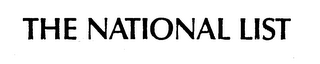 THE NATIONAL LIST logo