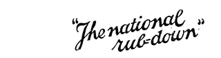 "THE NATIONAL RUB-DOWN" logo