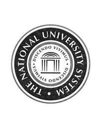 THE NATIONAL UNIVERSITY SYSTEM DISCENDOVIVIMUS DISCENDO VIVIMUS logo