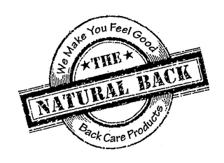 THE NATURAL BACK WE MAKE YOU FEEL GOOD BACK CARE PRODUCTS logo
