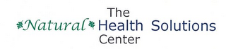 THE NATURAL HEALTH SOLUTIONS CENTER logo