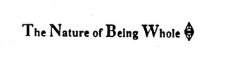 THE NATURE OF BEING WHOLE logo