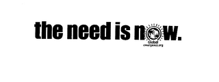 THE NEED IS NOW. GLOBAL EMERGENCY.ORG logo