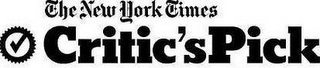 THE NEW YORK TIMES CRITIC'SPICK logo