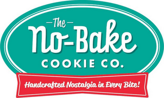 -THE- NO-BAKE COOKIE CO. HANDCRAFTED NOSTALGIA IN EVERY BITE! logo
